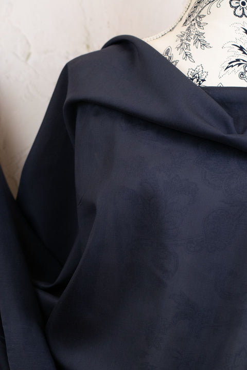 Cotton/Silk Voile Navy