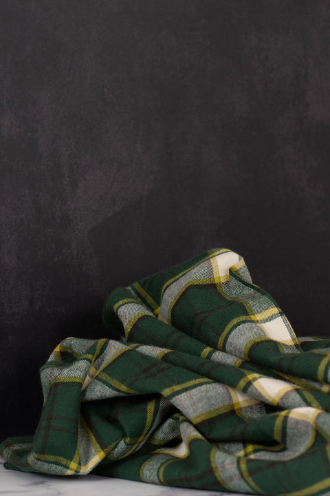 Cotton Yarn Dyed Flannel Green