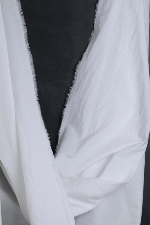 Cotton Dobby Feint Check White