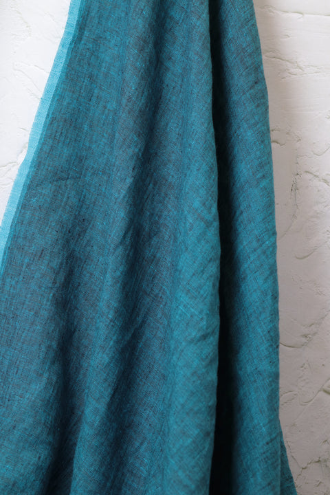 European Yarn Dyed Linen Teal