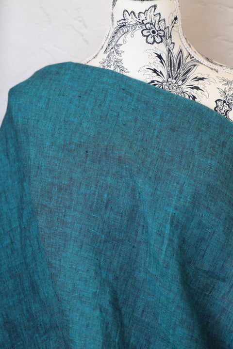 European Yarn Dyed Linen Teal