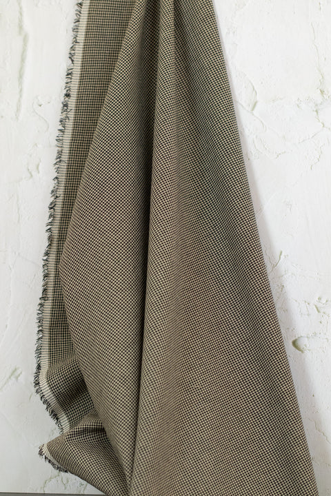 Yarn Dyed Cotton Poplin Black/Natural