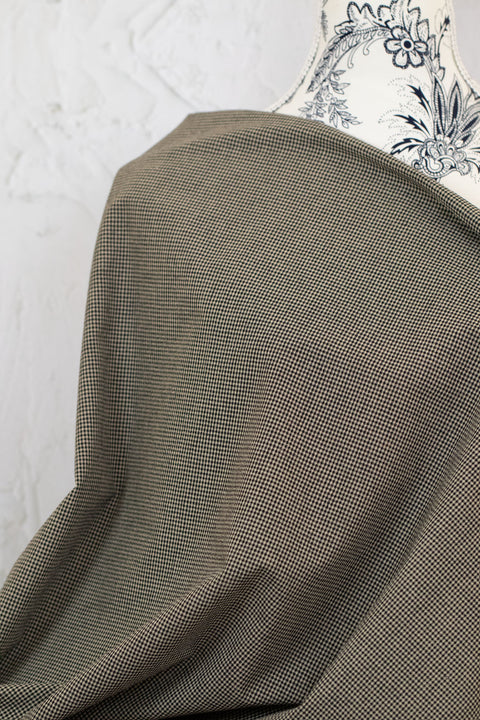 Yarn Dyed Cotton Poplin Black/Natural