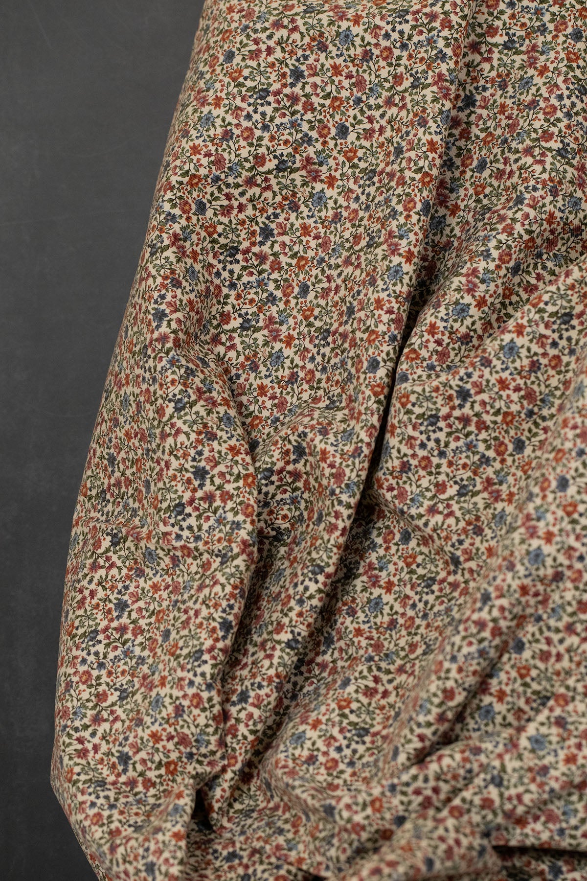 Floral Cotton Printed Corduroy Light