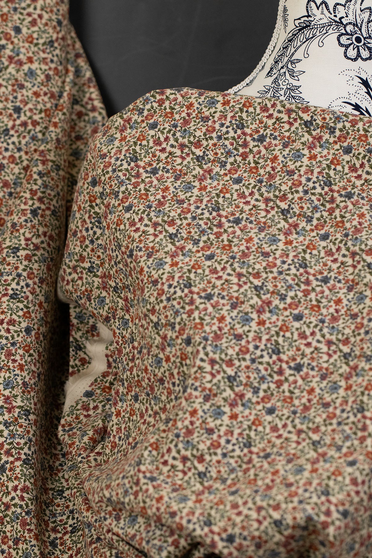 Floral Cotton Printed Corduroy Light