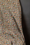 Floral Cotton Printed Corduroy Green