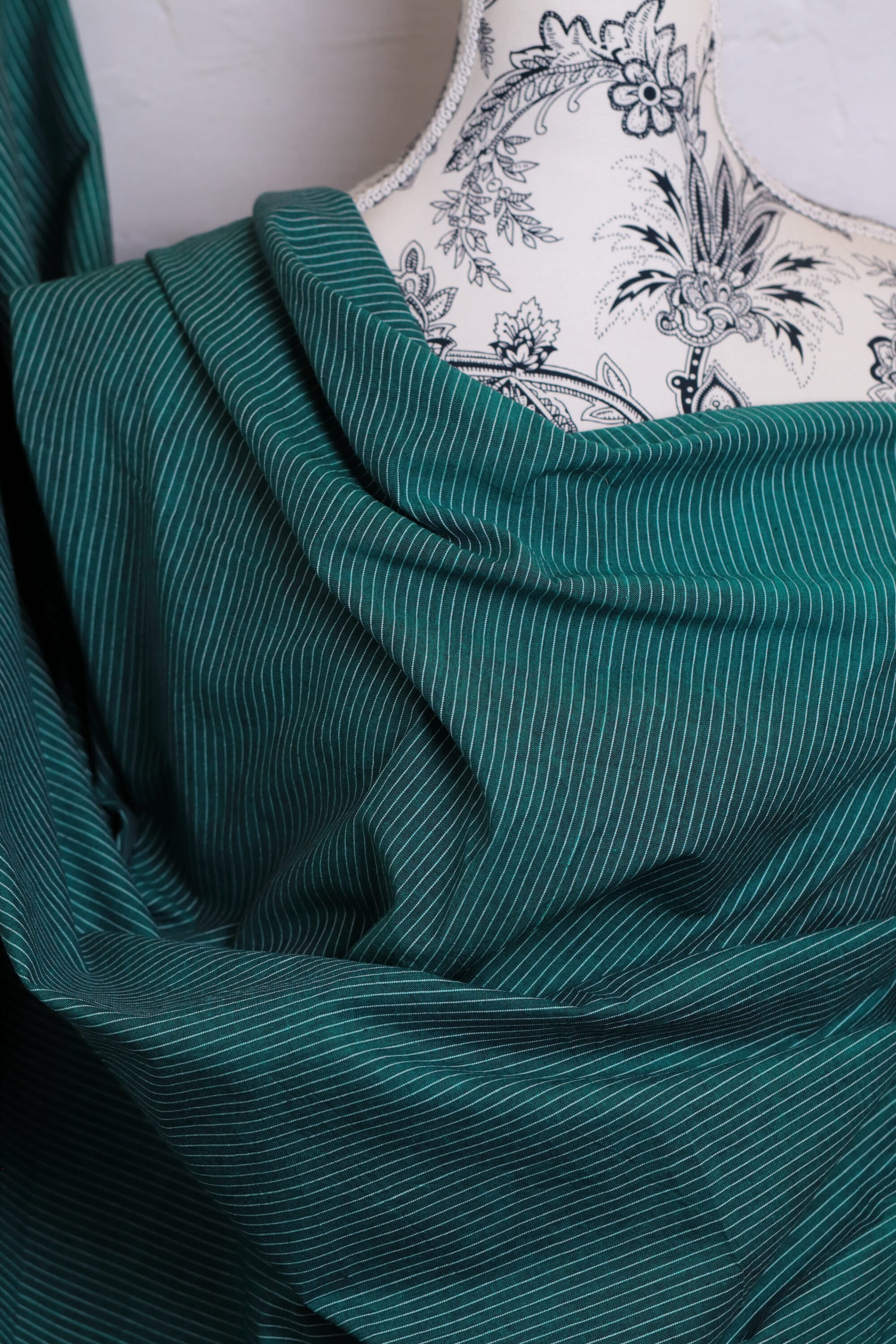 Indian Handwoven Cotton Stripe Teal