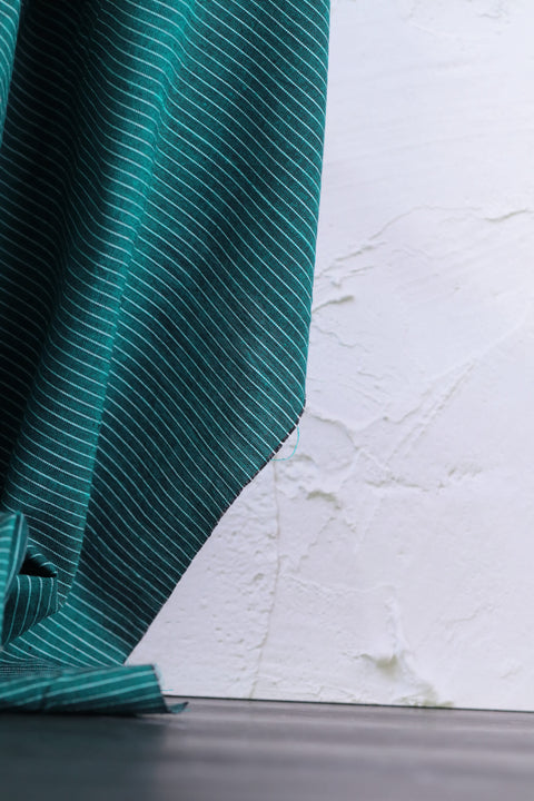 Indian Handwoven Cotton Stripe Teal