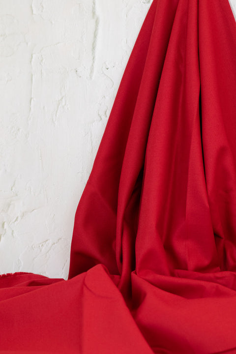 Japanese Cotton Dyed Twill Red