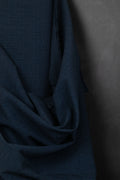 Japanese Maple Crinkled Dobby Cotton Navy