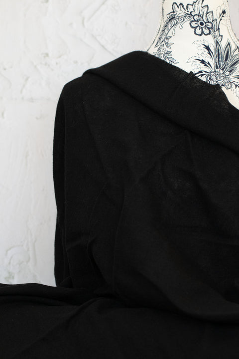 Japanese Worsted Wool Gauze Black