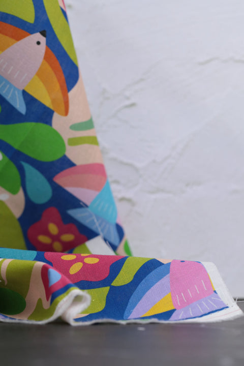 Emblem Printed Linen/Cotton