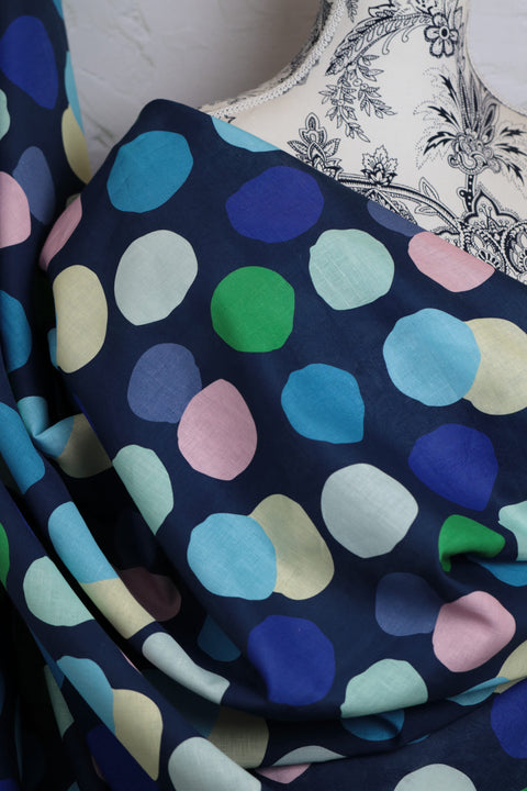 Speckle Iris Printed Linen/Cotton