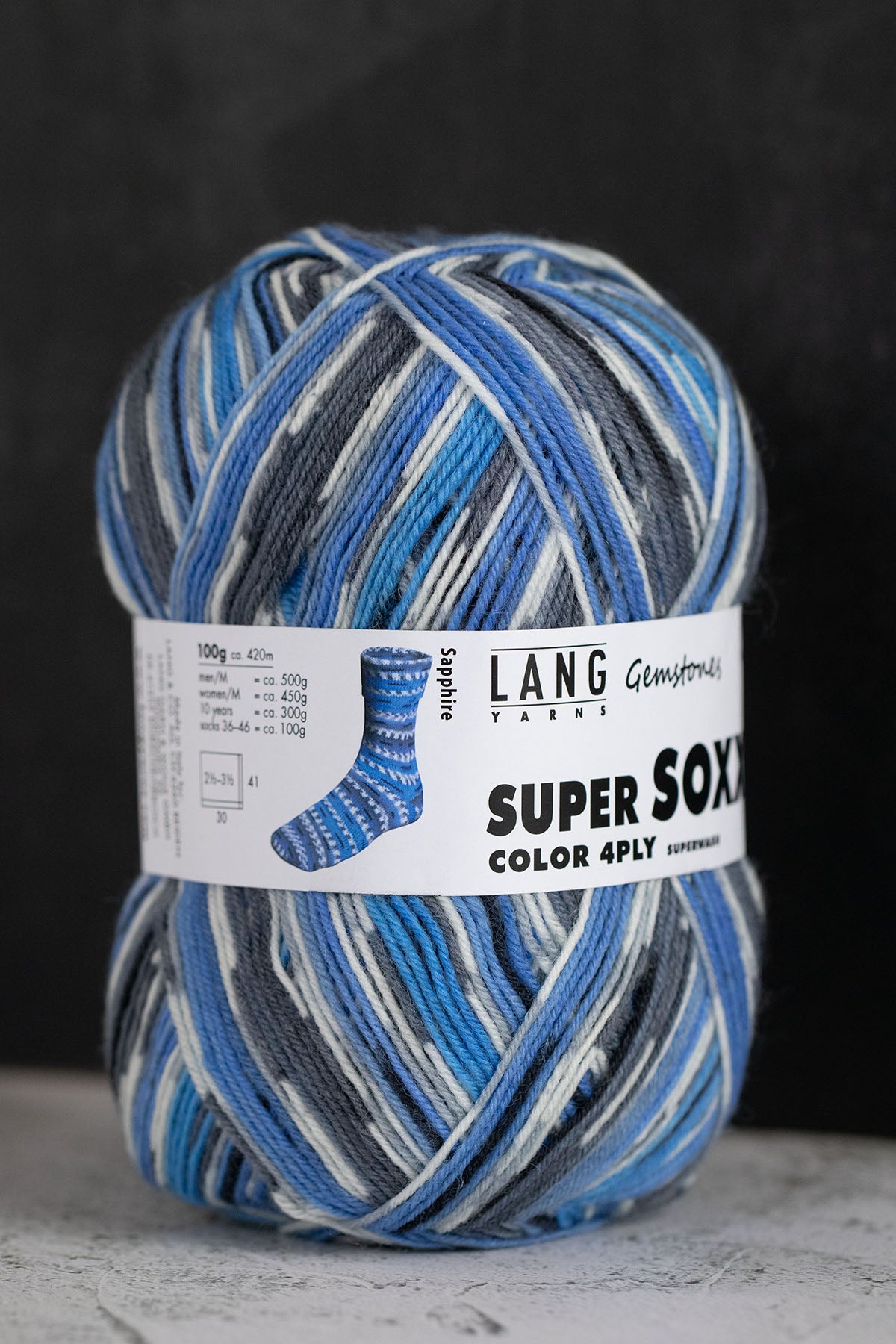 Super Soxx Color 4ply Superwash Sapphire