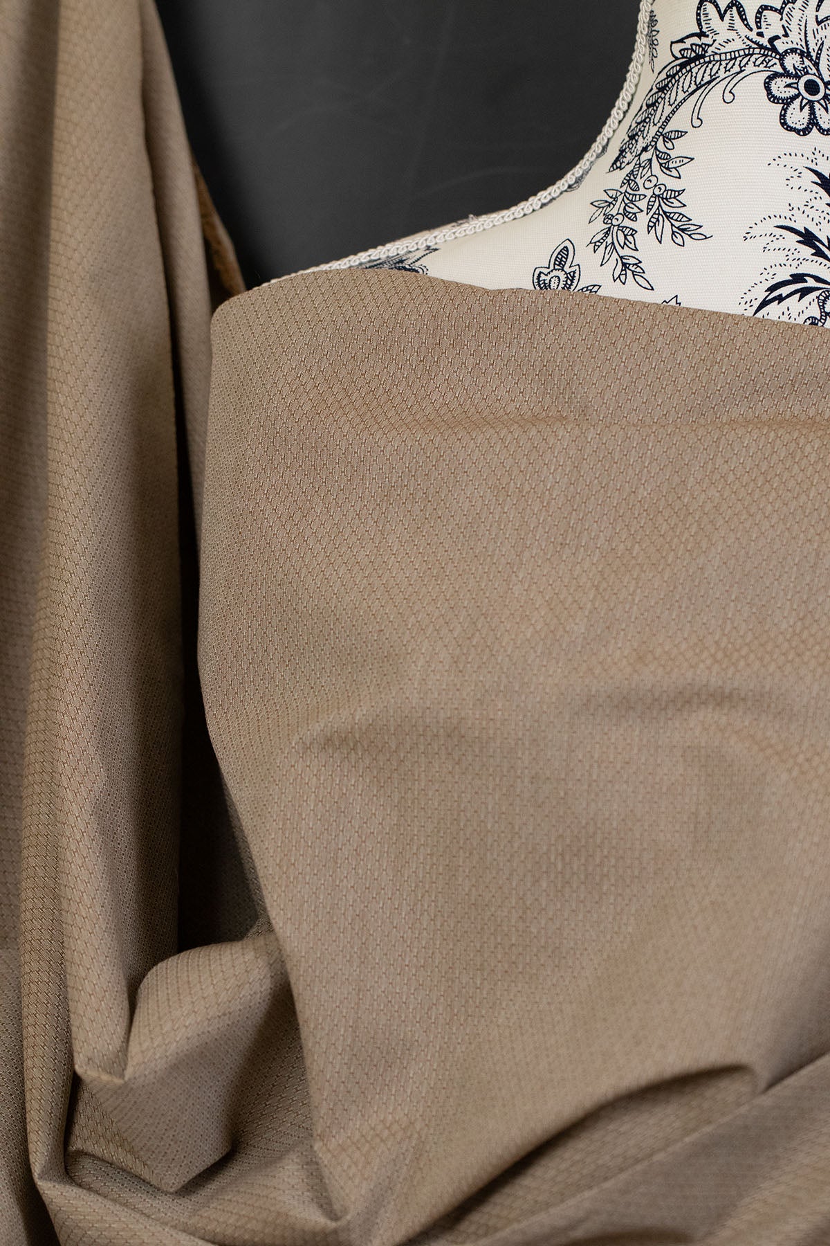 Basket Weave Yarn Dyed Cotton Brown