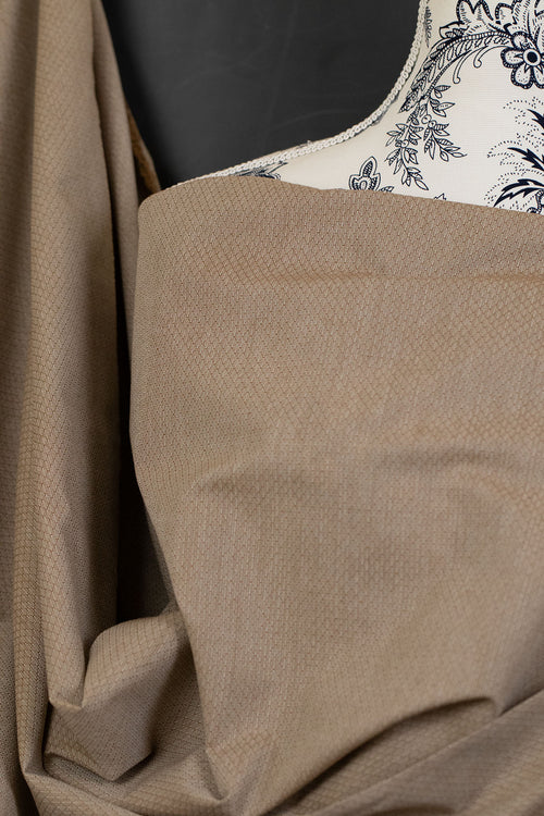 Basket Weave Yarn Dyed Cotton Brown