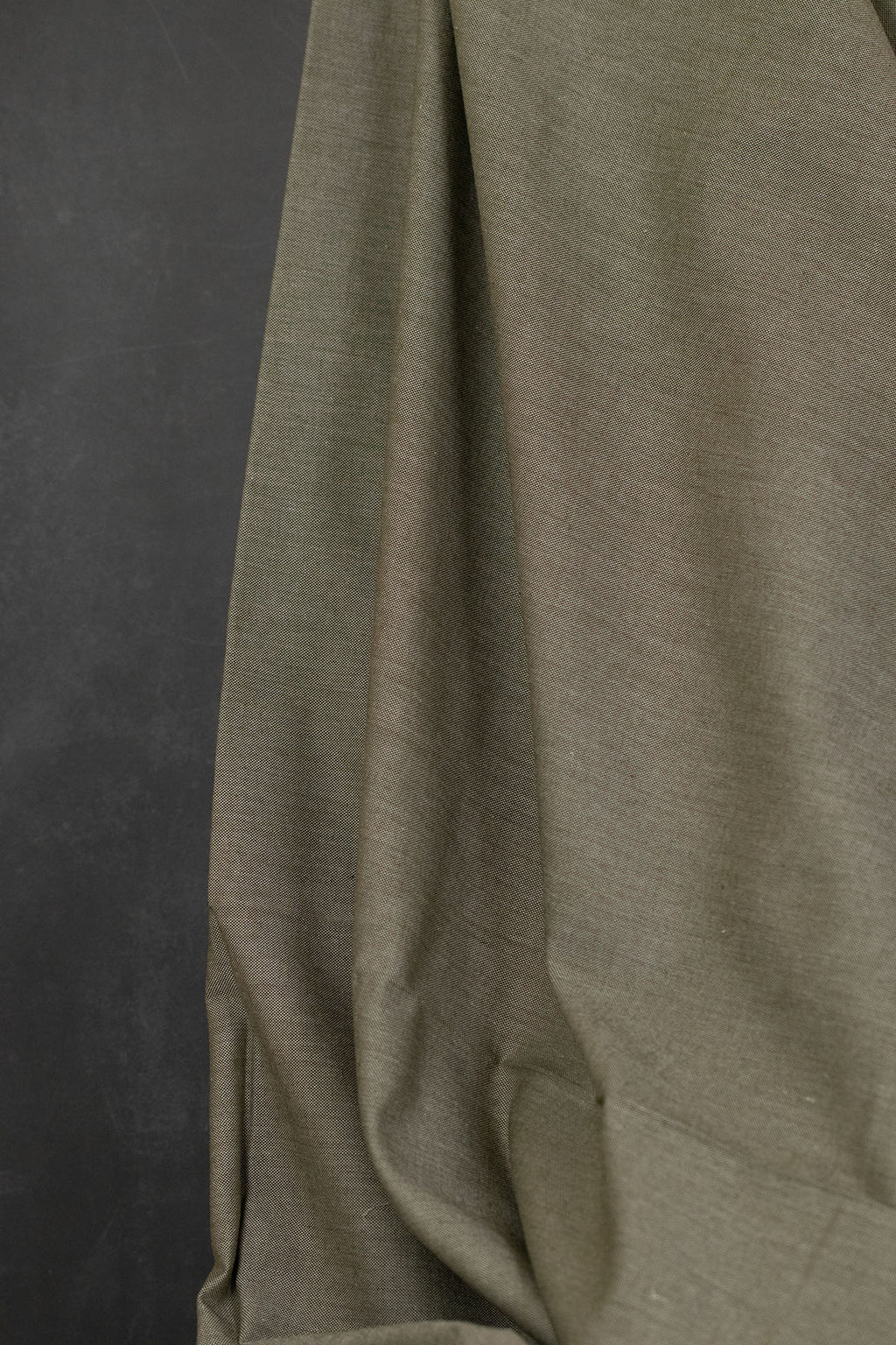 Bird's Eye Yarn Dyed Cotton Kahki