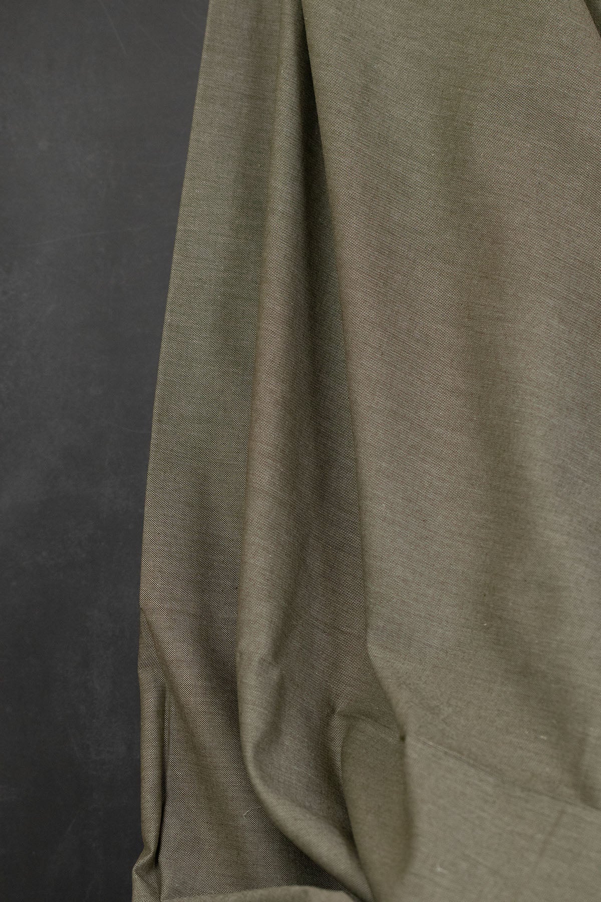 Bird's Eye Yarn Dyed Cotton Kahki