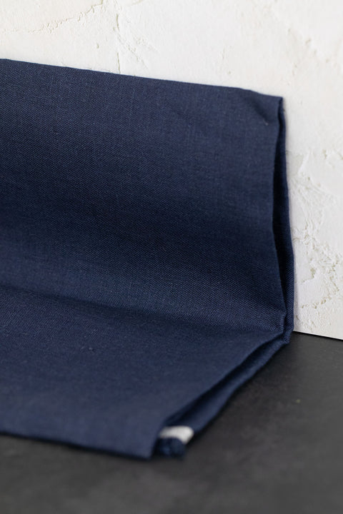 Lithuanian Plain-Dyed Linen Dark Blue