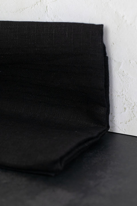 Lithuanian Plain-Dyed Linen Black