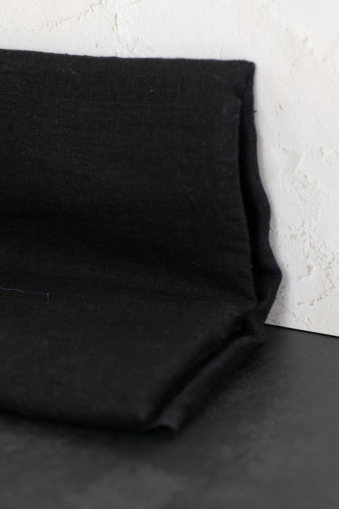 Lithuanian Plain-Dyed Linen Black