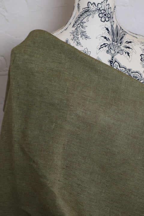 Lithuanian Yarn-Dyed Linen Olive