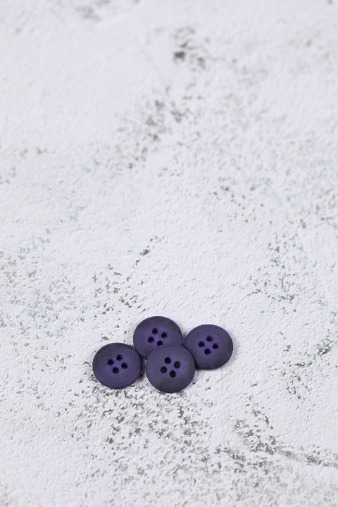 Matte Flat Mottled 4 Hole Purple