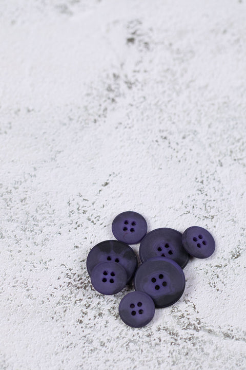 Matte Flat Mottled 4 Hole Purple