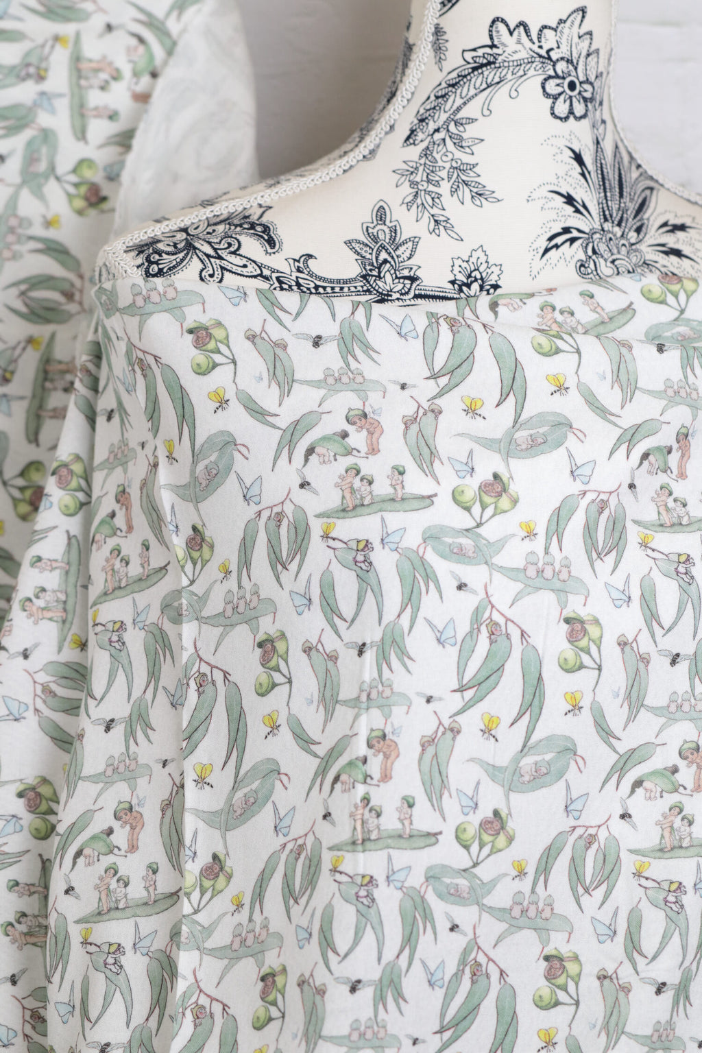 May Gibbs Garden Playtime Muslin White
