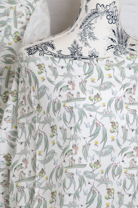 May Gibbs Garden Playtime Muslin White