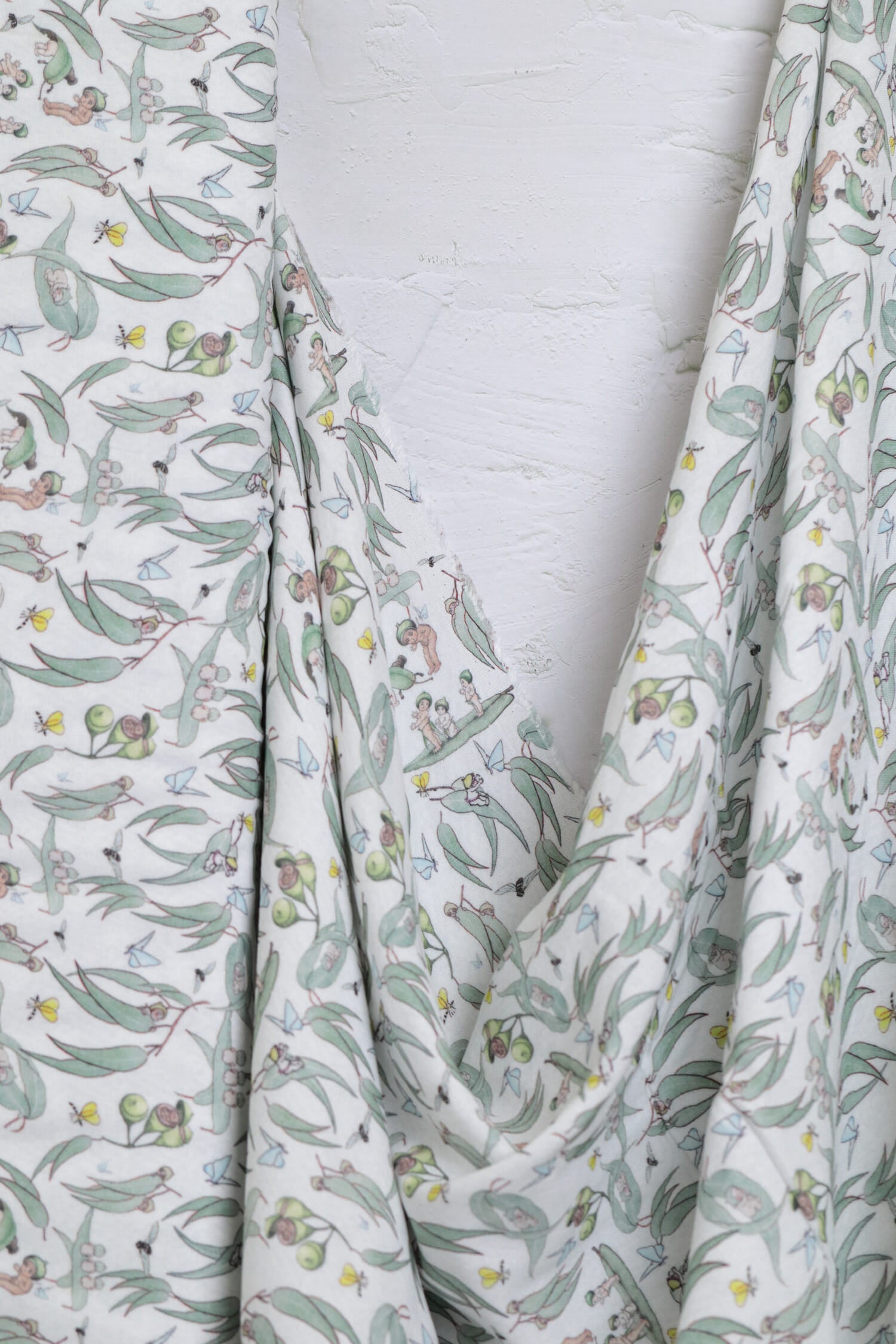 May Gibbs Garden Playtime Muslin White