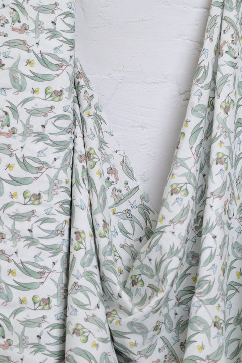 May Gibbs Garden Playtime Muslin White