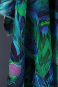 Printed Linen Feathers Multi