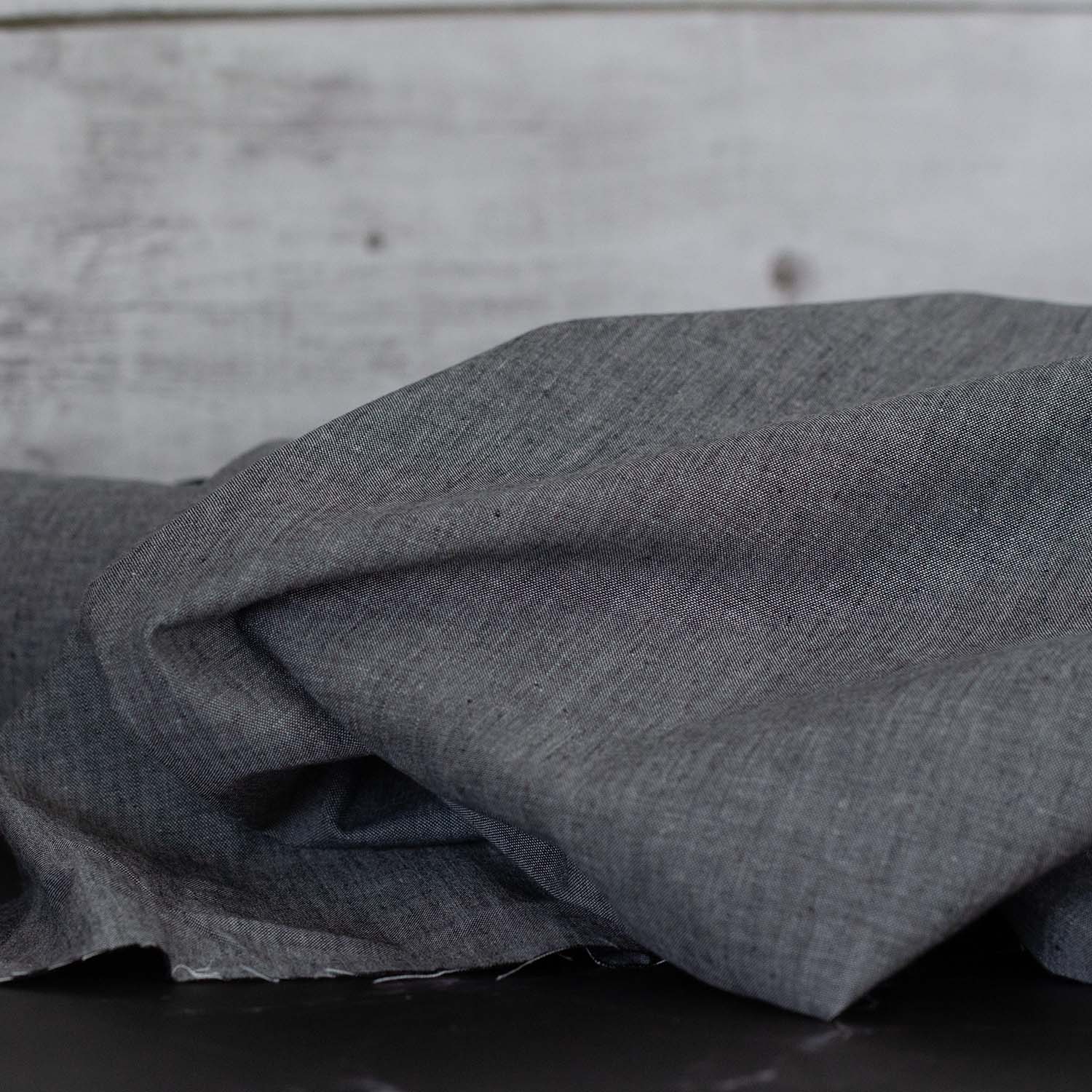 Cotton Chambray Black