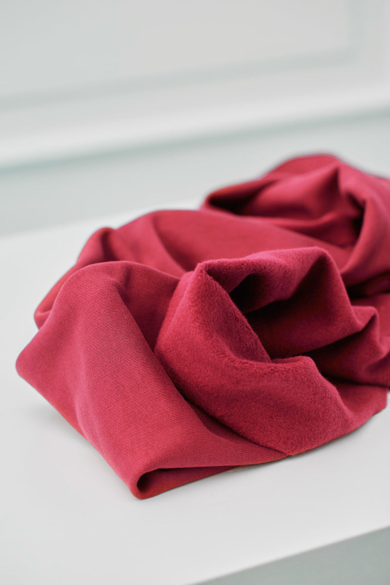 Organic Basic Brushed Sweat Crimson