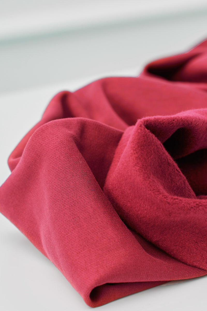Organic Basic Brushed Sweat Crimson