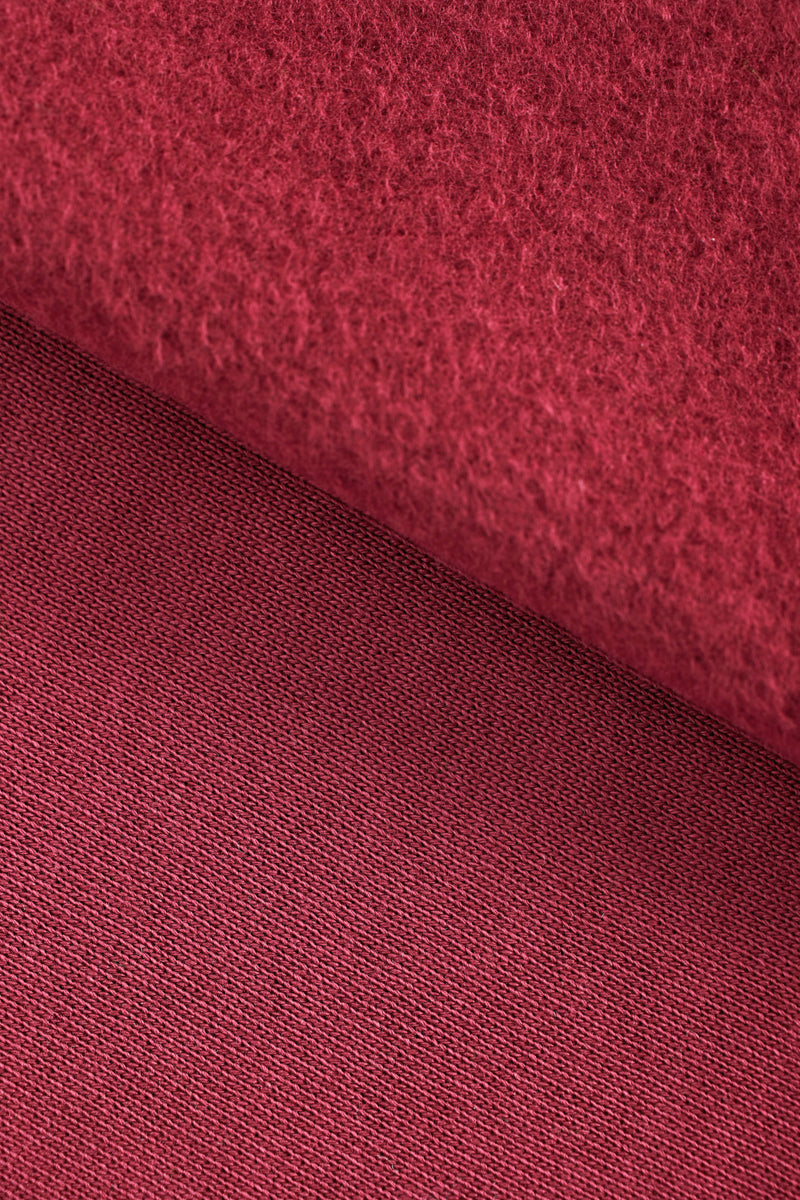 Organic Basic Brushed Sweat Crimson