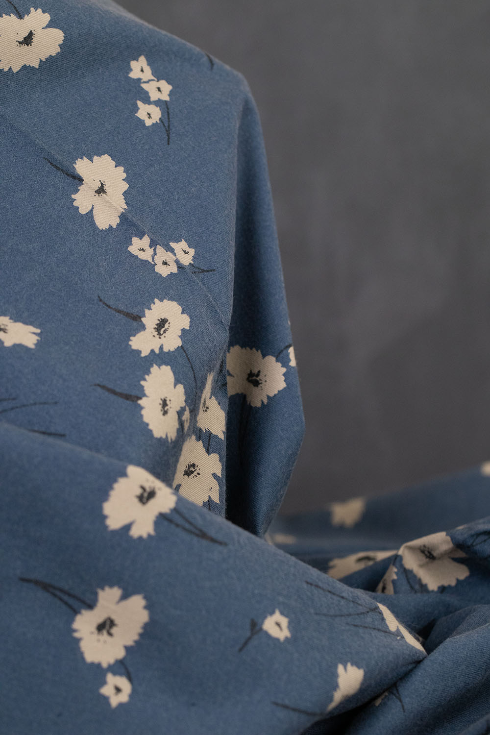 OSKikkä Printed Brushed Cotton Blue