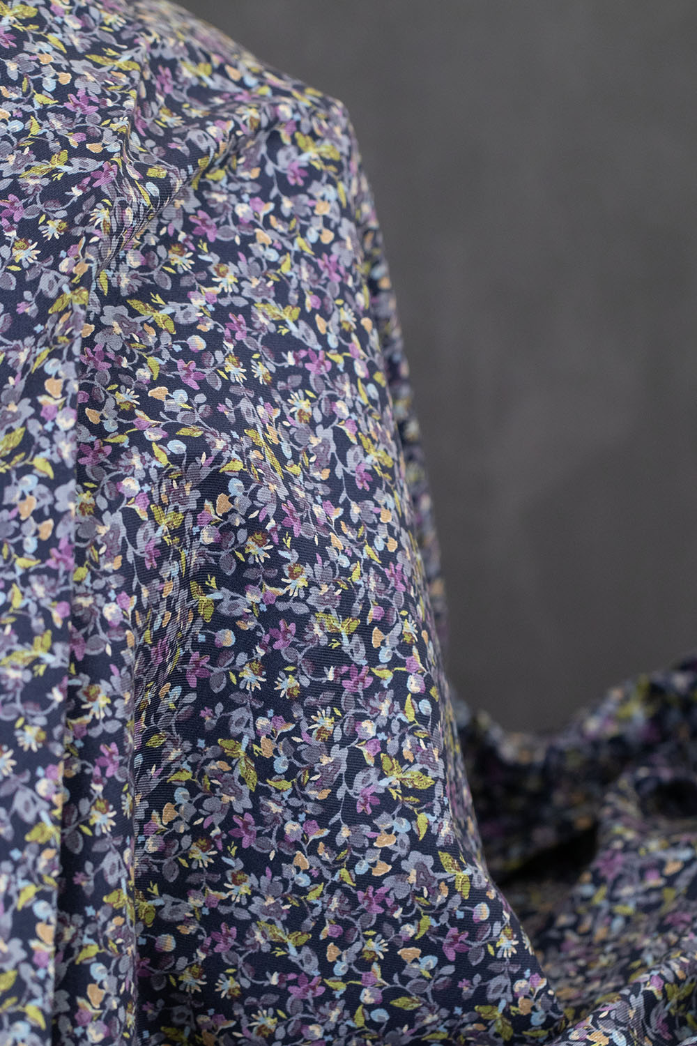 OSKikkä Printed Brushed Cotton Dark Blue
