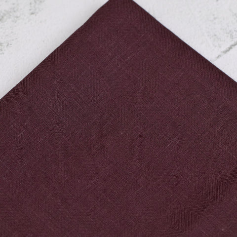 Cherry Herringbone Linen