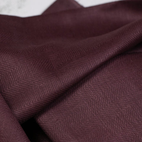 Cherry Herringbone Linen