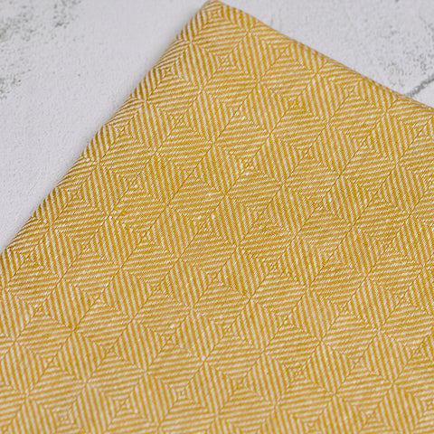 Gold herringbone linen