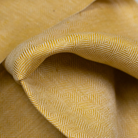 Gold herringbone linen