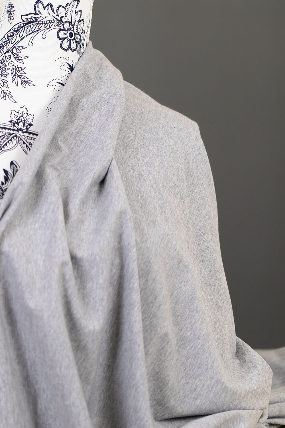 Vanessa Melange Cotton Jersey Light Grey