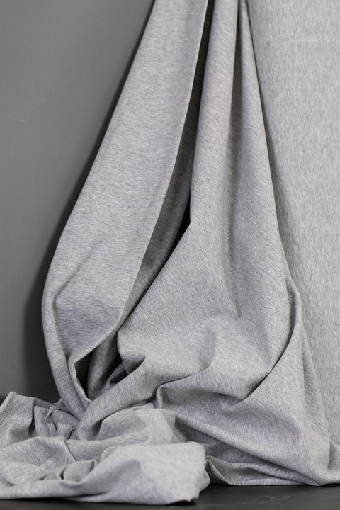 Vanessa Yarn Dyed Cotton Jersey Light Grey Melange