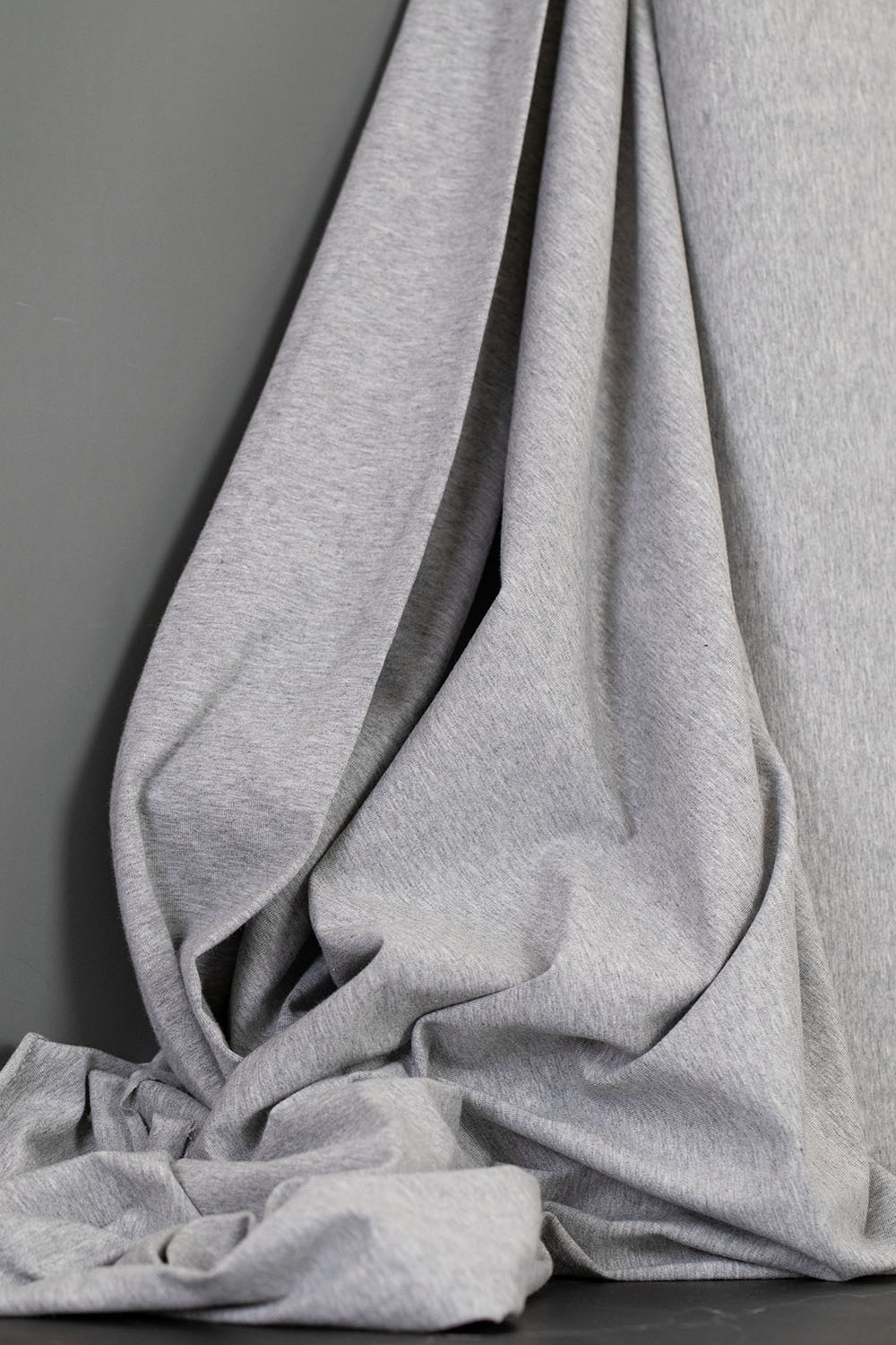Vanessa Melange Cotton Jersey Light Grey