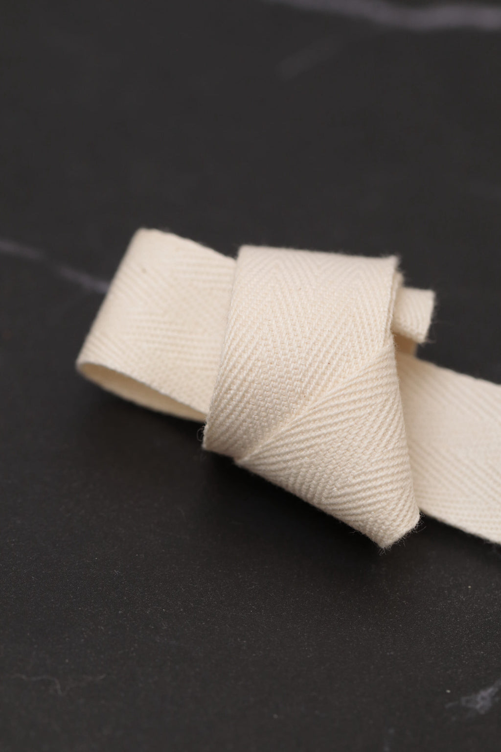 Herringbone Webbing 25mm Natural