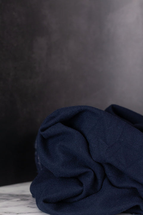Japanese Worsted Wool Gauze Dark Blue