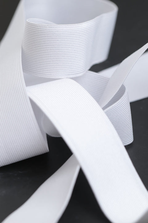 Woven Elastic White