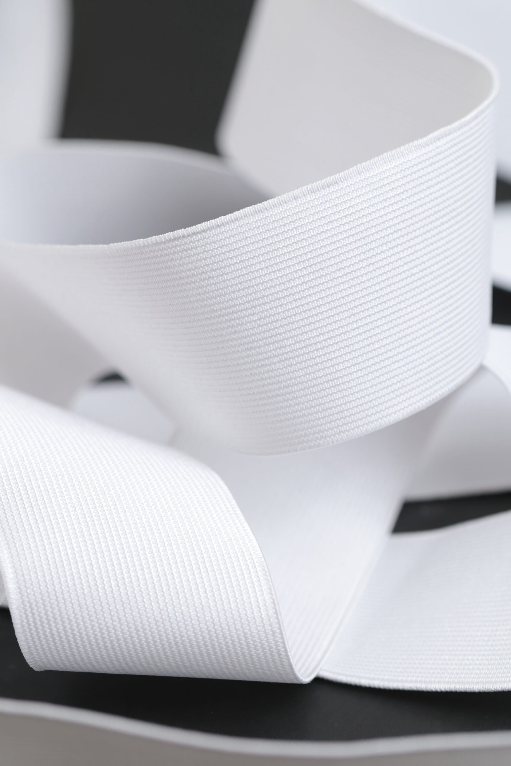 Woven Elastic White